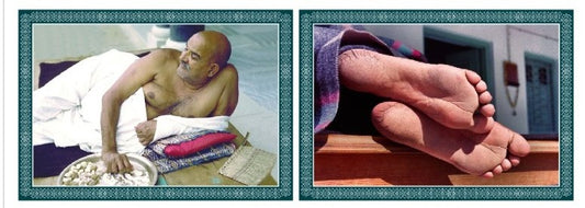 टेंट कार्ड एच 2- महाराज जी प्रसाद वितरण करते हुए एवं महाराज जी के चरण